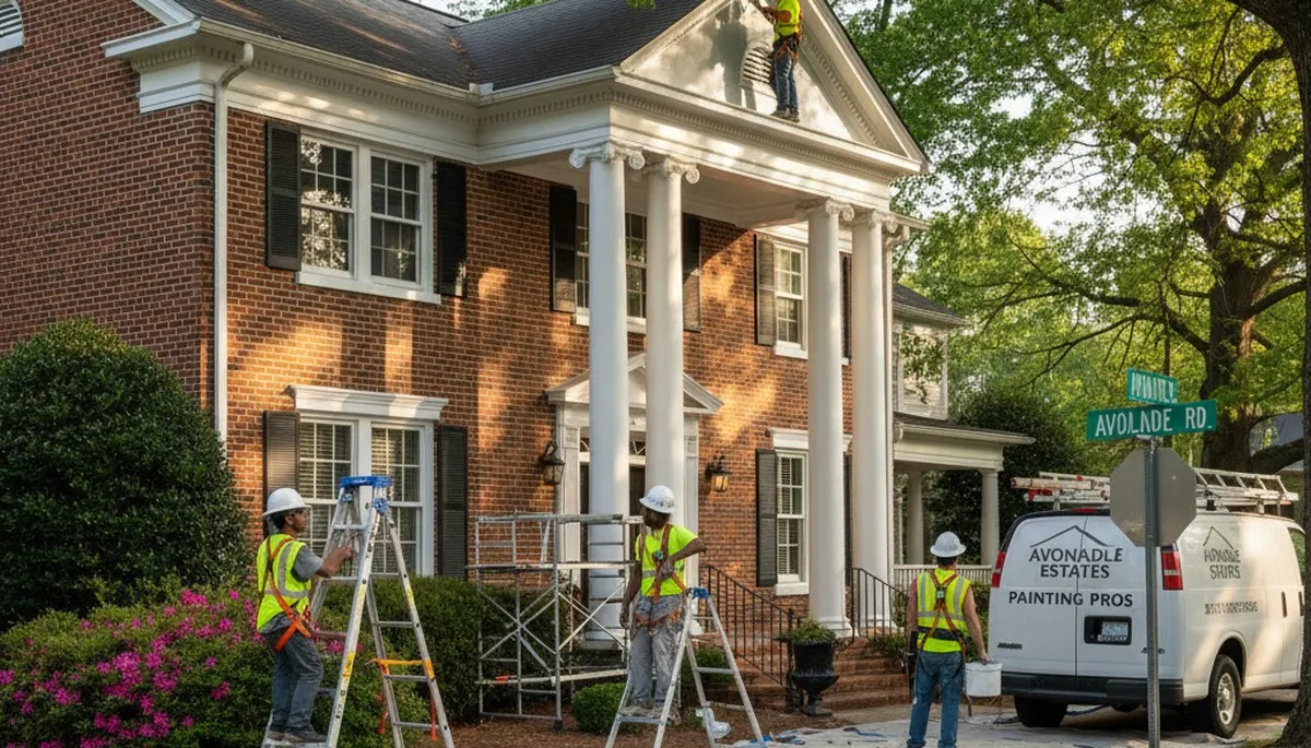 Atlanta, GA painting contractors on a residential exterior painting project