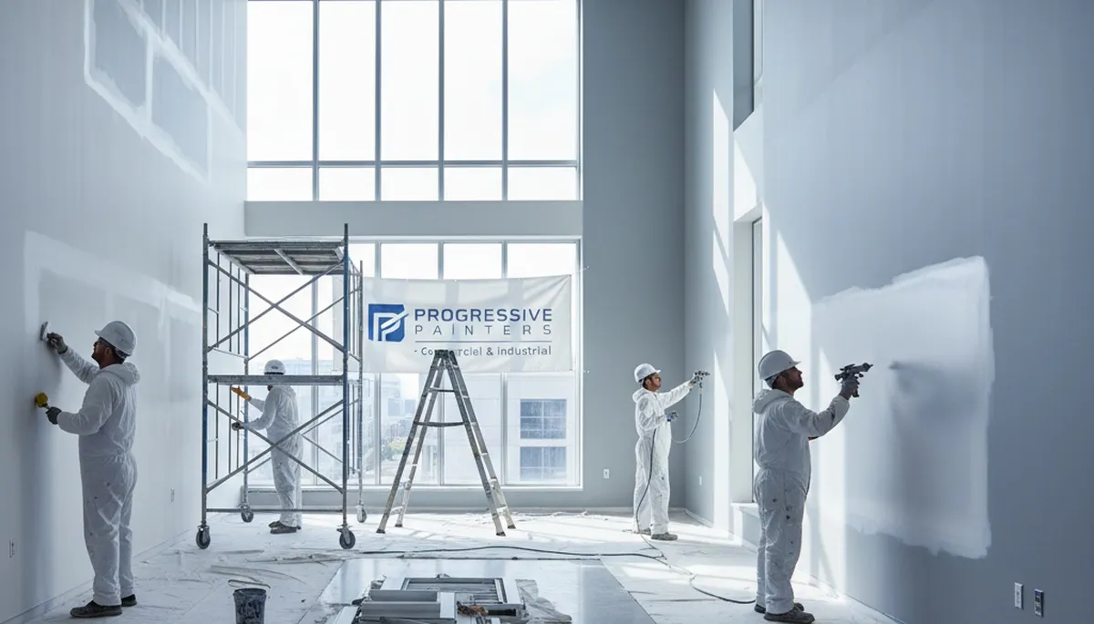 Atlanta commercial painters coating business exterior for humidity, sun, and wear