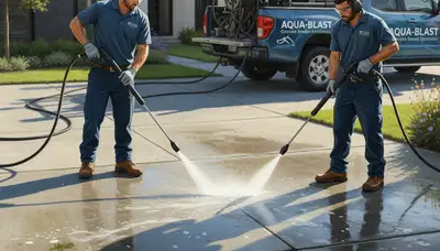 Atlanta, GA concrete pressure cleaning for driveways, patios, and walkways by Atlanta Paint Pros