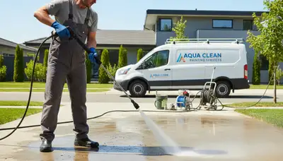 Atlanta, GA concrete pressure cleaning for driveways, patios, and walkways by Atlanta Paint Pros