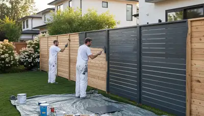 Atlanta fence painting service in Atlanta, GA with durable protective exterior coating