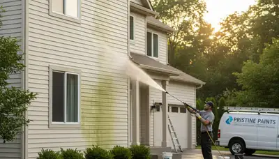 Vinyl siding pressure cleaning in Atlanta, GA for dirt, mildew, and grime removal